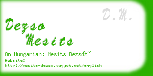 dezso mesits business card